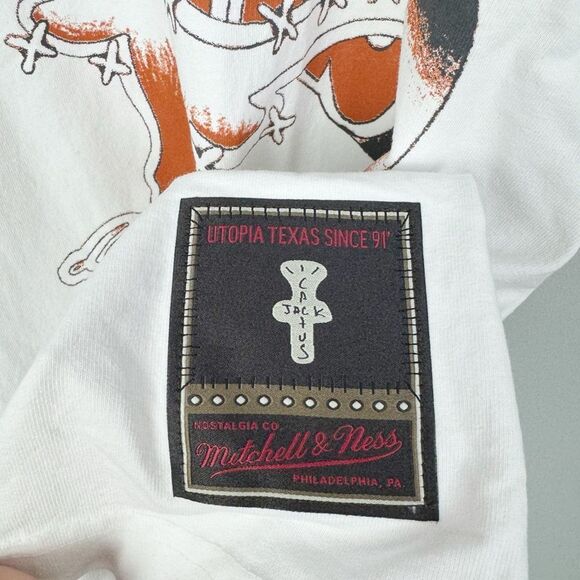 MITCHELL & NESS X CACTUS JACK TRAVIS SCOTT | UNIVERSITY OF TEXAS Tee NEW 2XL - Picture 8 of 13